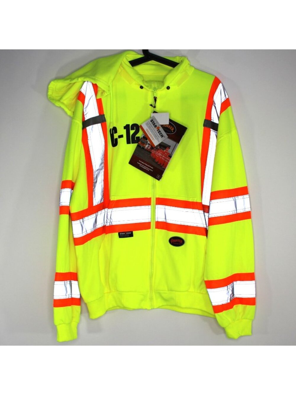 Pioneer Mens 2XL Safety Reflective High Visibility Workwear Hoodie NEW O1019